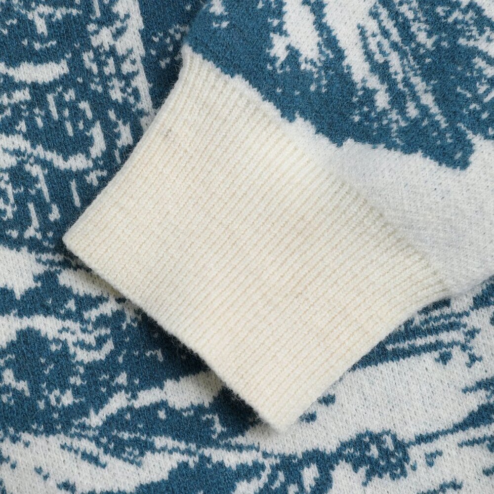 Cider Chinoserie blue delft landscape Sweater XL (US 10/12) NWT - Picture 5 of 5